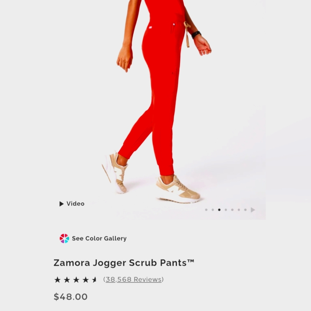 Figs Jogger Scrub Pants Red XL Tall